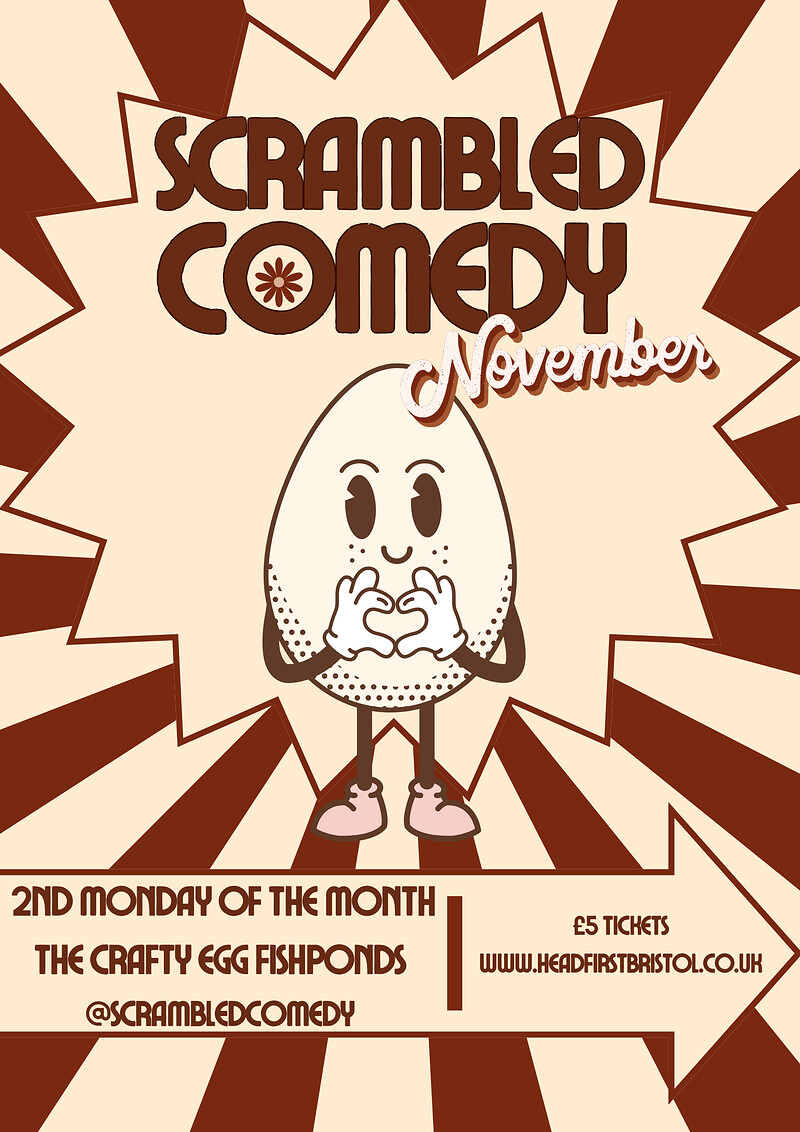 Scrambled Comedy at The Crafty Egg FISHPONDS