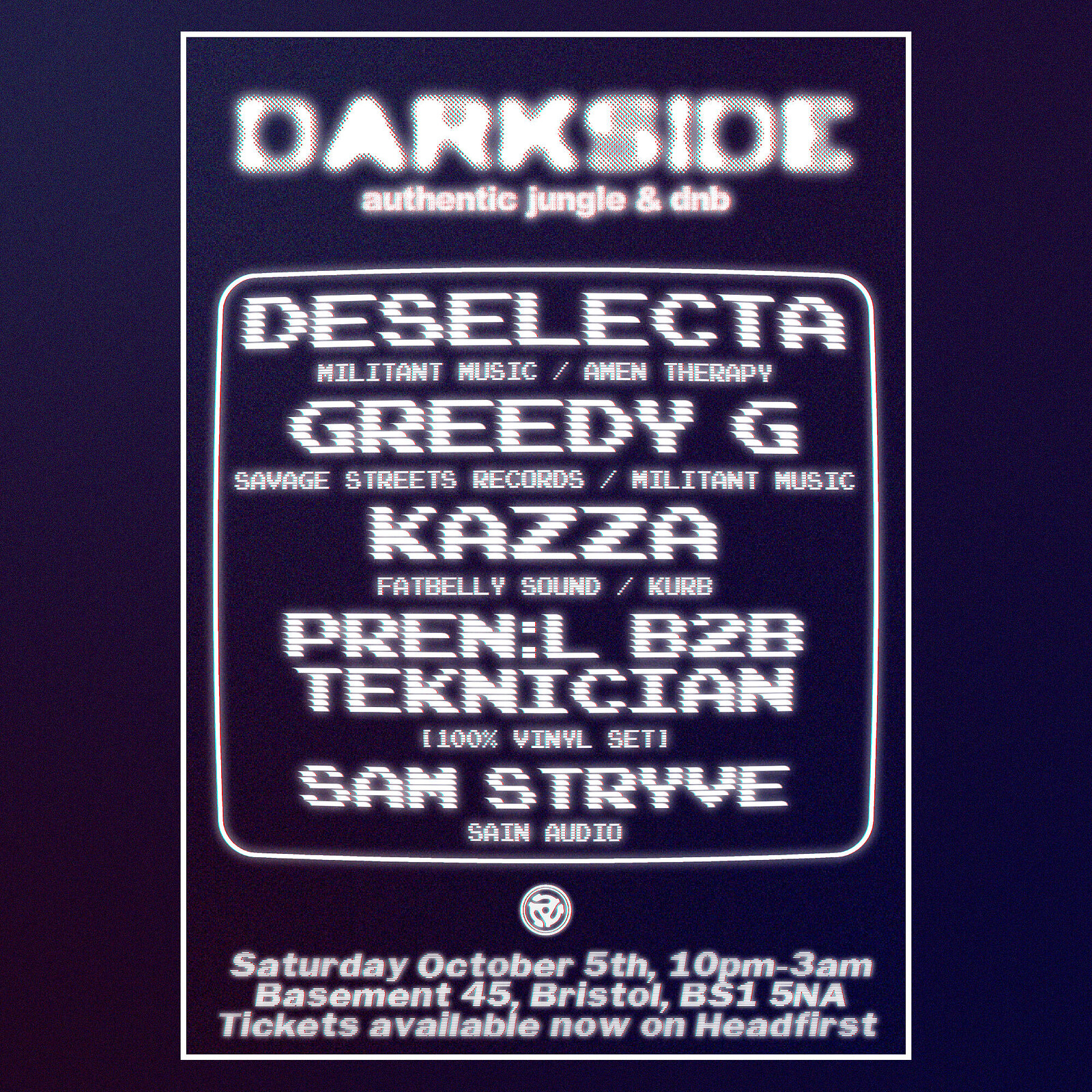 DARKSIDE - Classic Jungle & DnB at Basement 45