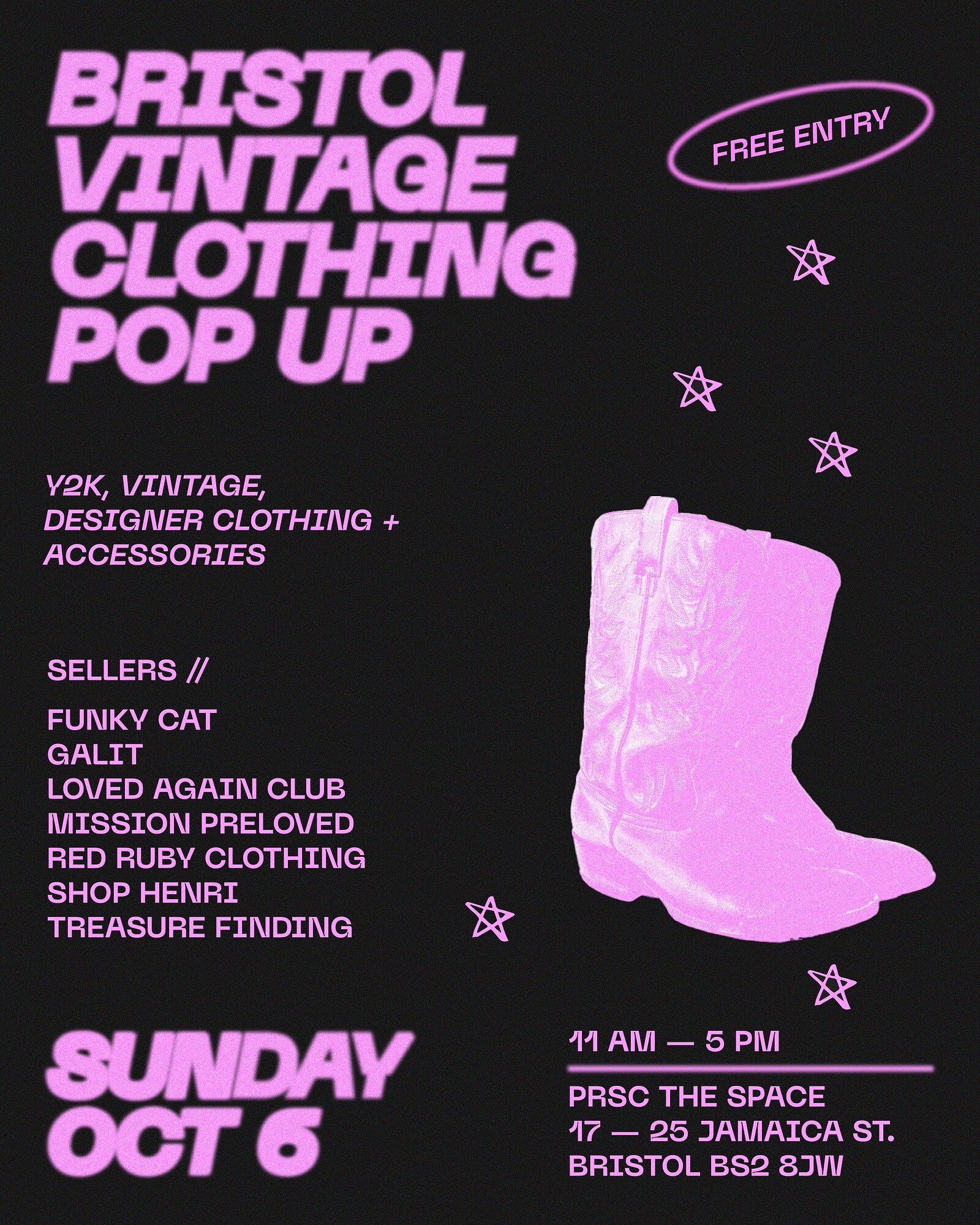 Bristol Vintage Clothing Pop Up *Autumn Edition* at PRSC