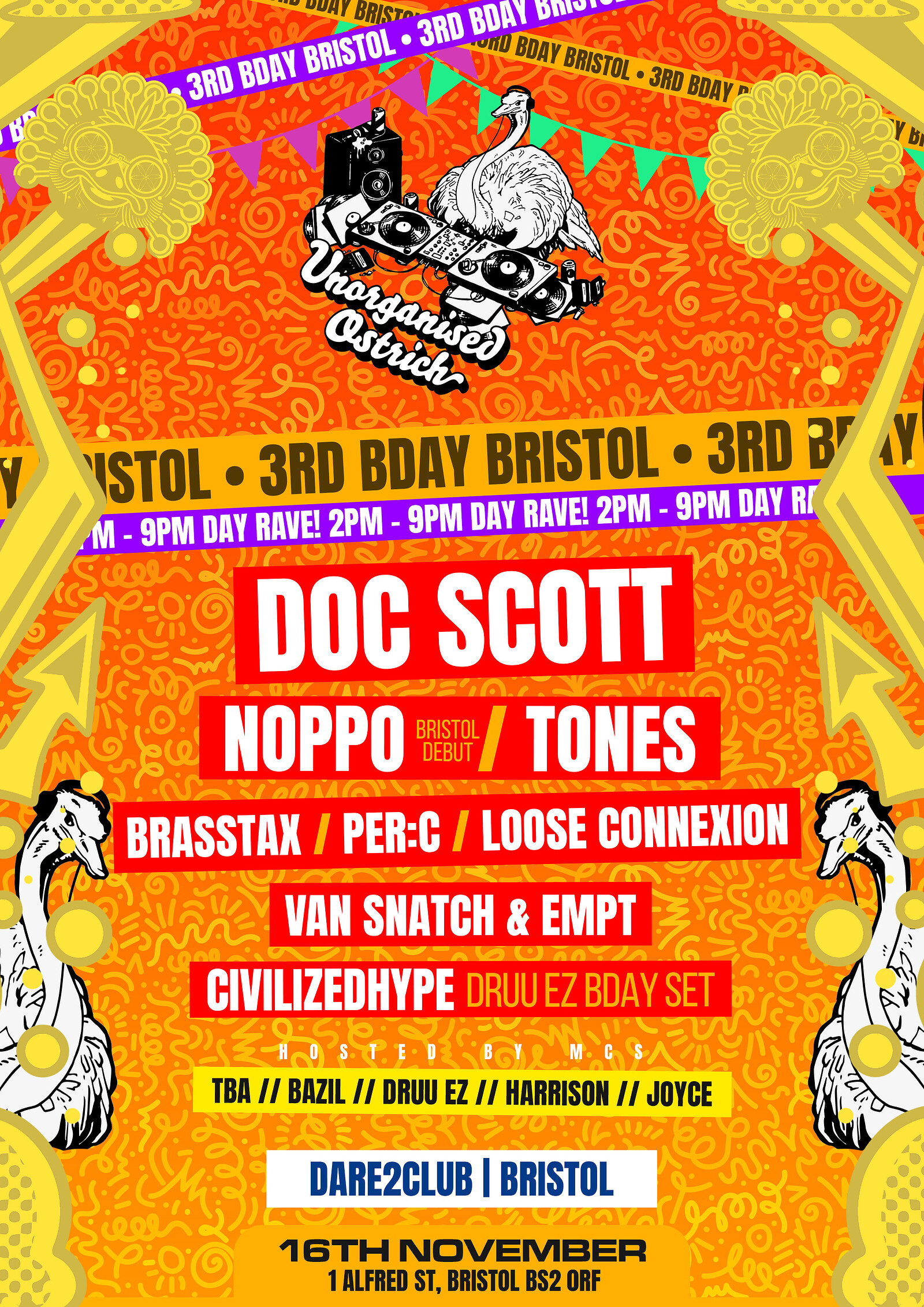 DOC SCOTT x Unorganised Ostrich at Dare to Club