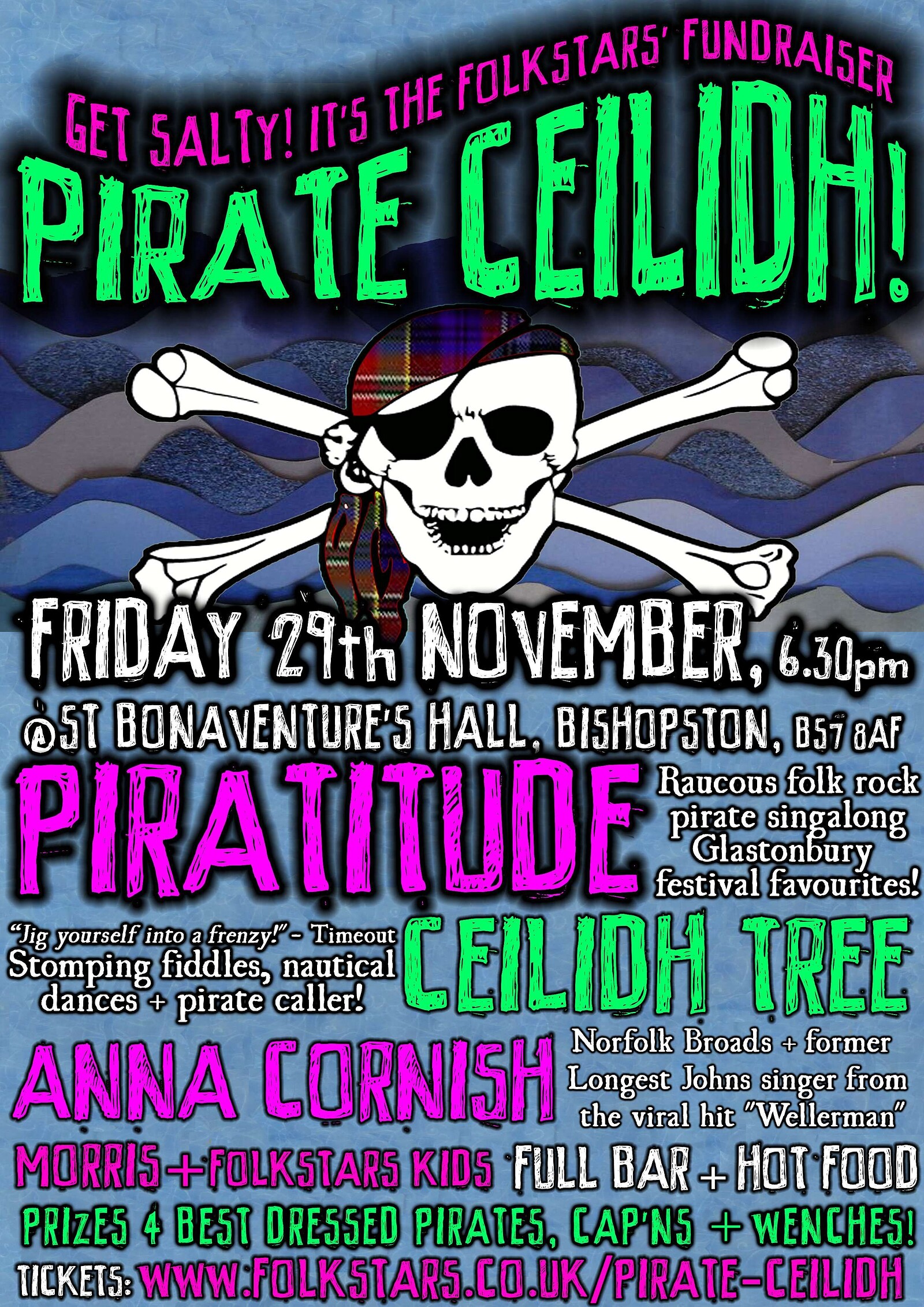 Folkstars Pirate Ceilidh Fundraiser at St Bonaventure Parish Hall, BS7 8AF