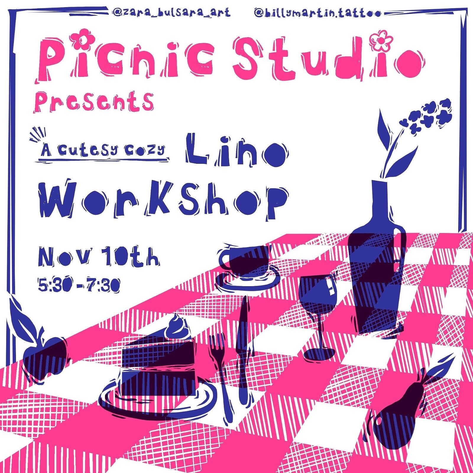 Picnic Studio Presents - Lino Printing Workshop at Hamilton House - Picnic Studio