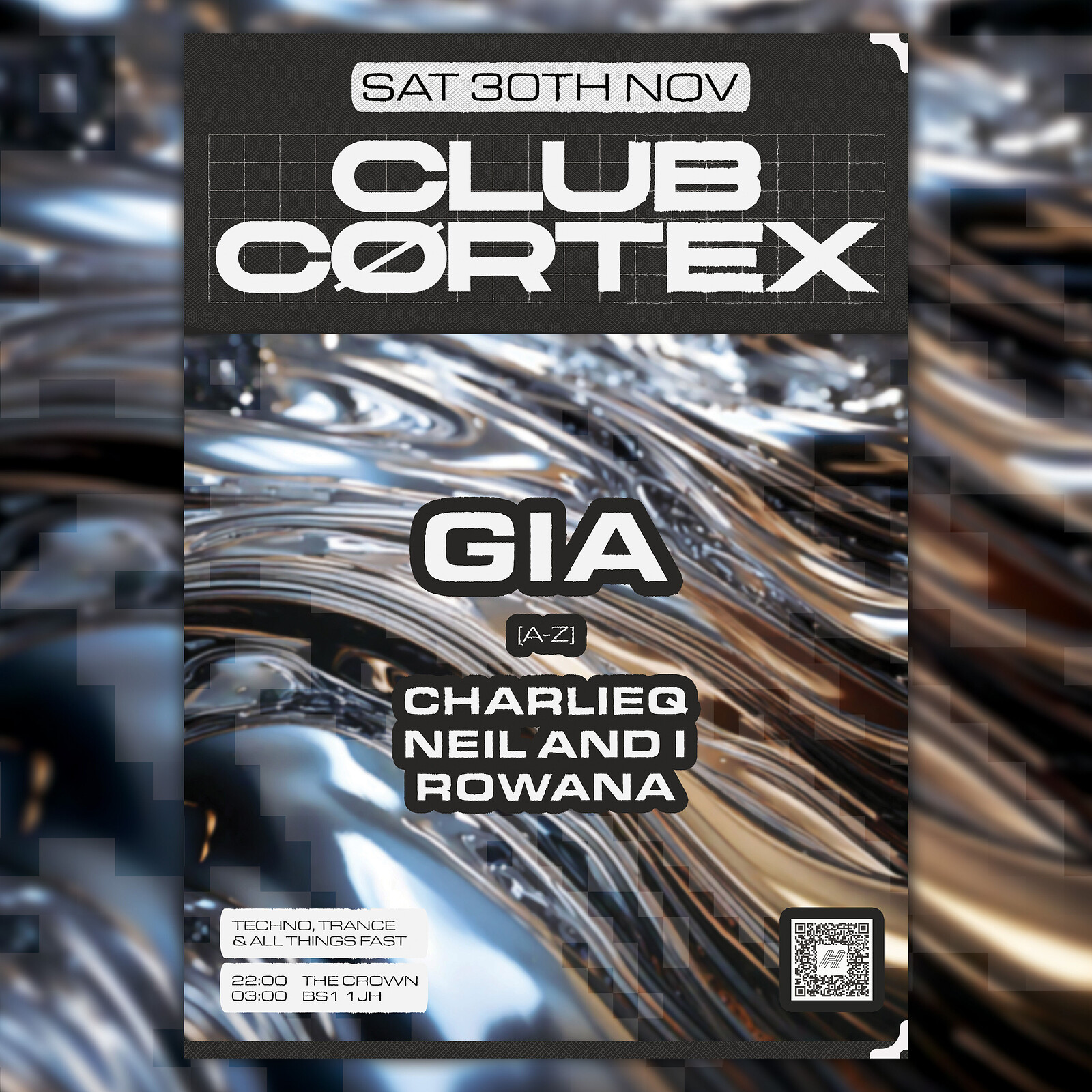 CLUBCØRTEX: GIA, CharlieQ + more at The Crown