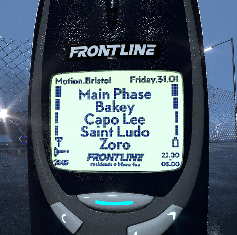 Frontline Presents: Main Phase, Bakey, Capo Lee + at Motion