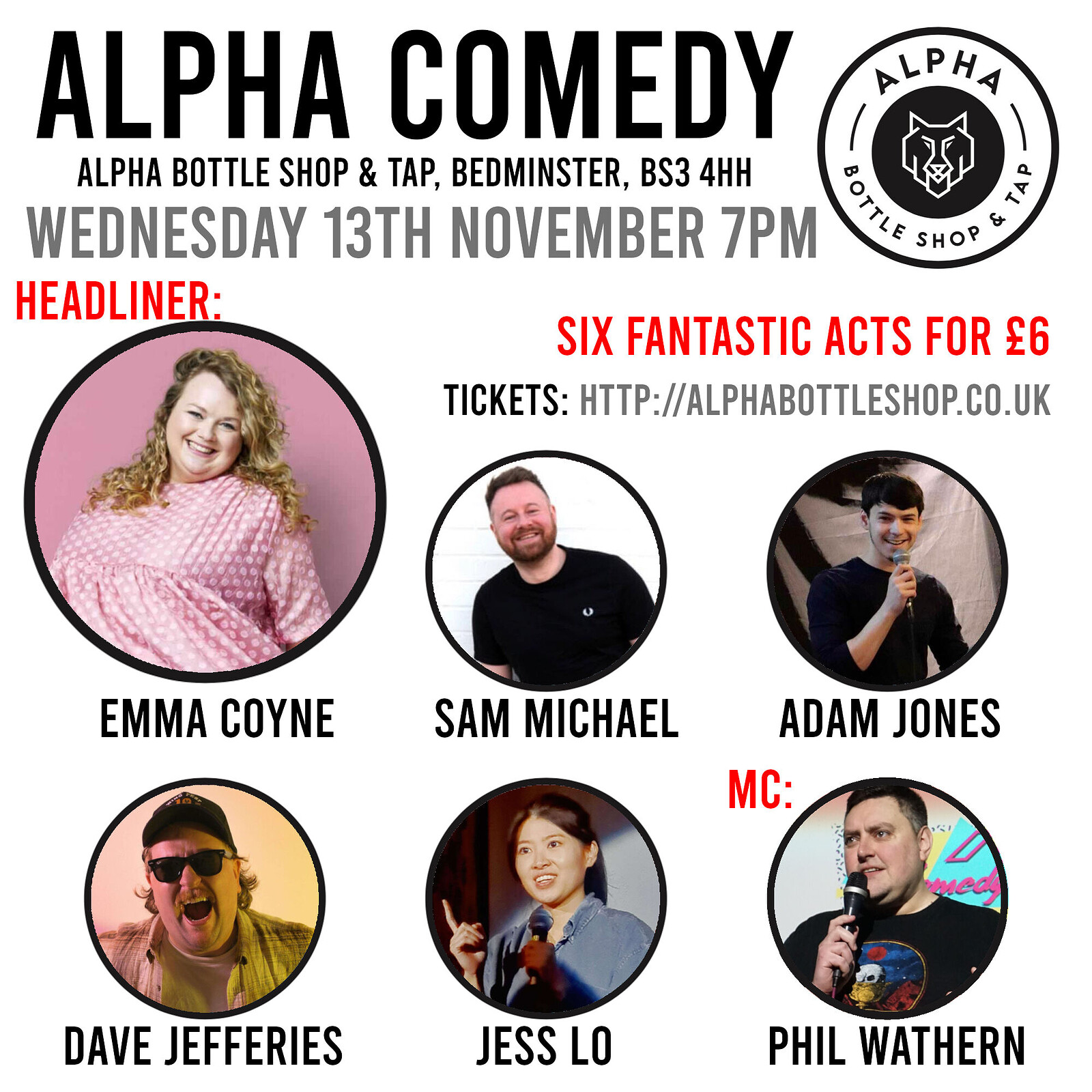 Alpha Comedy at Alpha Bottle Shop & Tap
