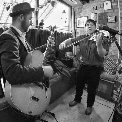 John Pearce and Stuart Oliver at The Flamingo Club at The Grain Barge