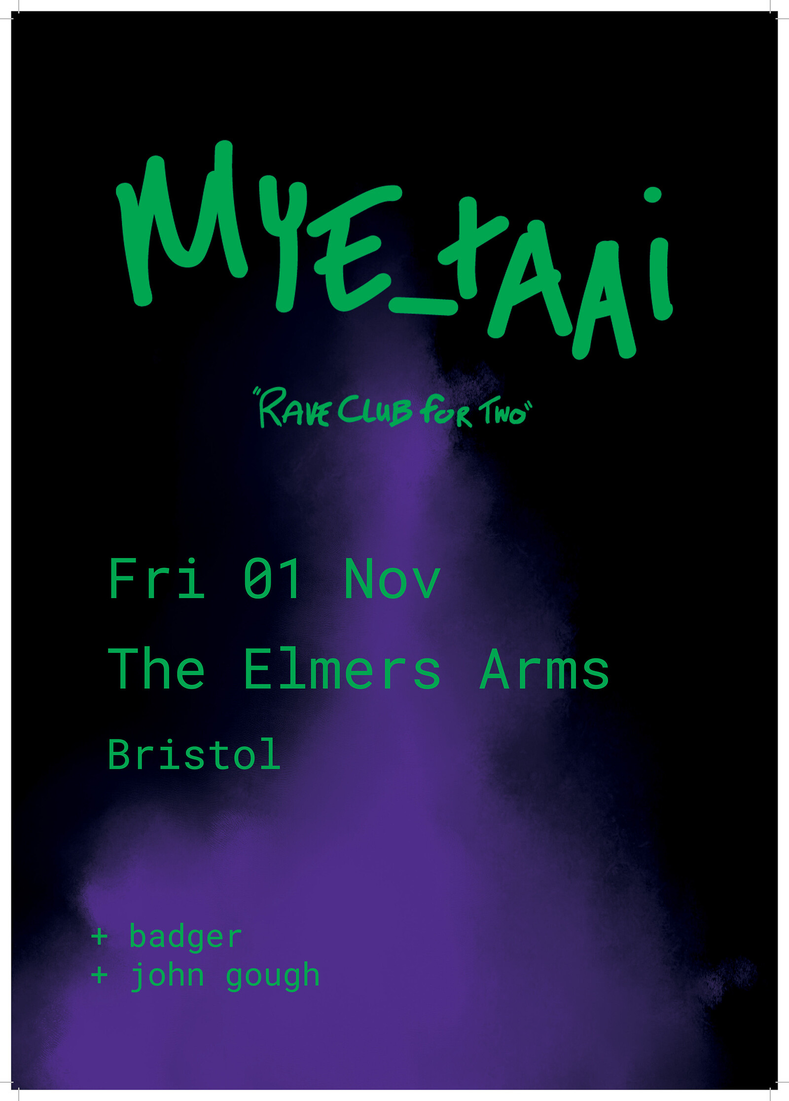 Rave Club for Two at The Elmer's Arms