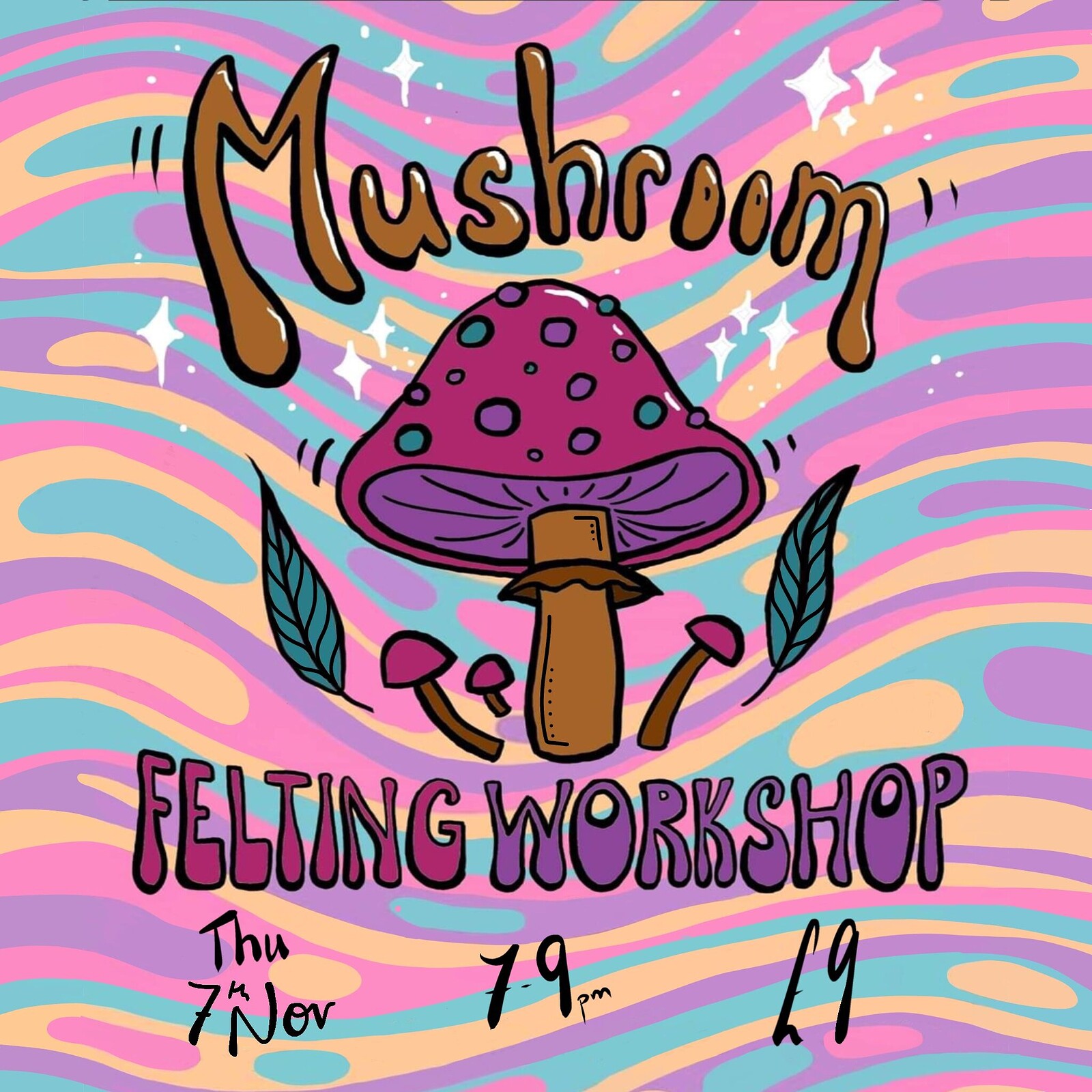Mushroom Needle Felting Workshop at Cloak