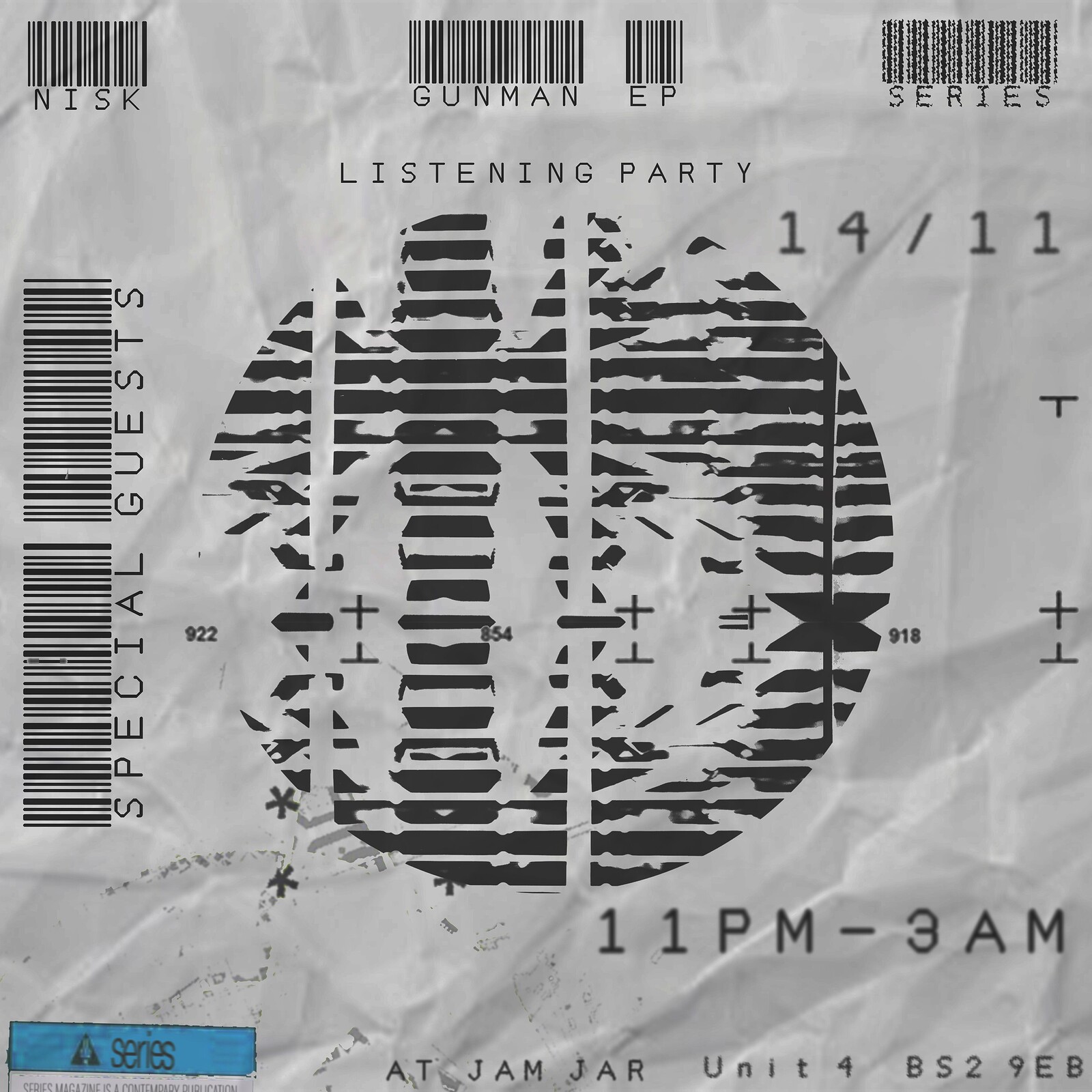 NISK - GUNMAN EP LAUNCH, PRESENTED BY SERIES ZINE at The Jam Jar