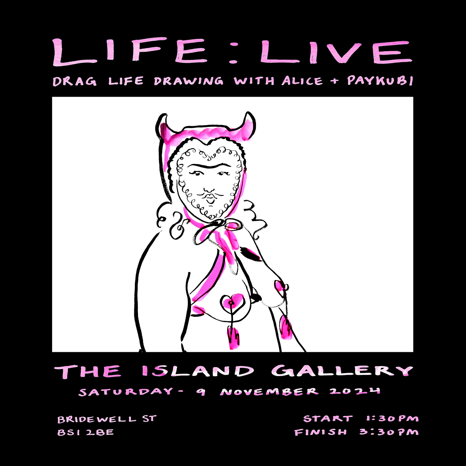 Drag Life Drawing at The Island