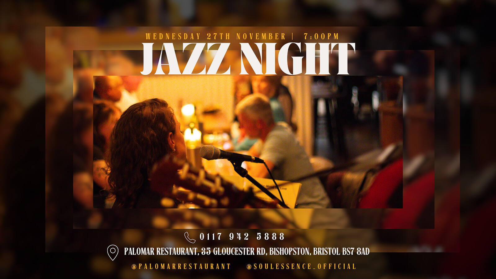 Jazz Night  // Dine & Listen // Soulessence at Palomar Restaurant