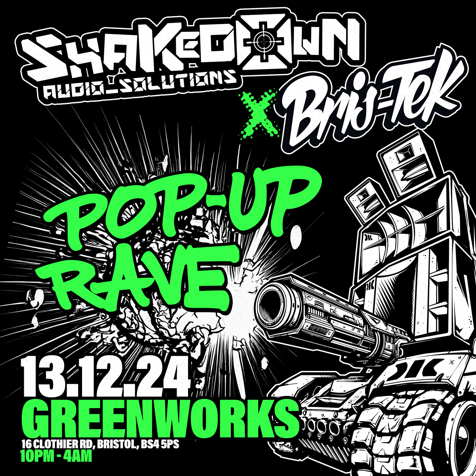 Shakedown Audio x Bris-Tek - Pop Up Rave at Green Works