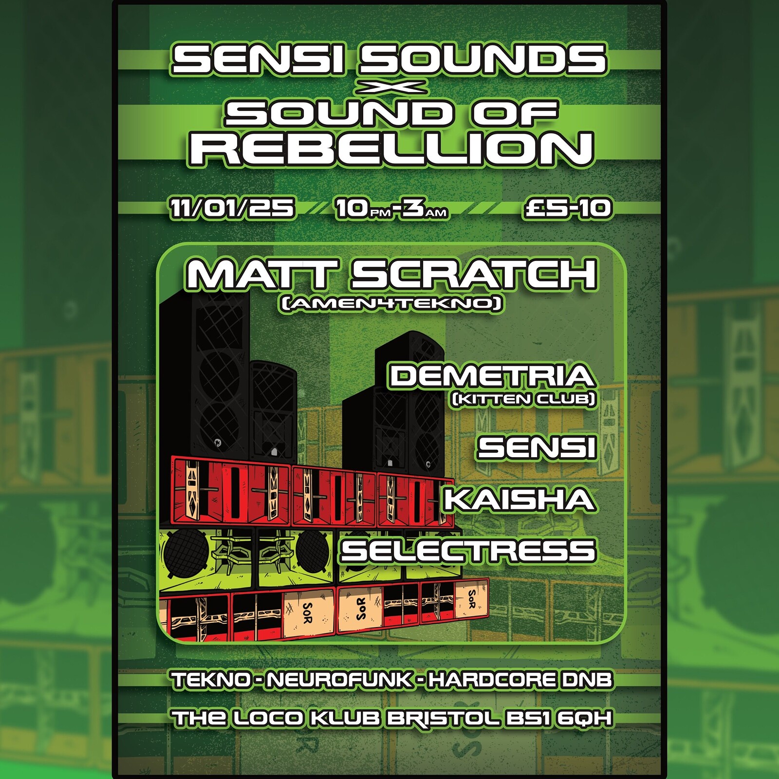 Sensi Sounds x Sound of Rebellion at Loco Klub