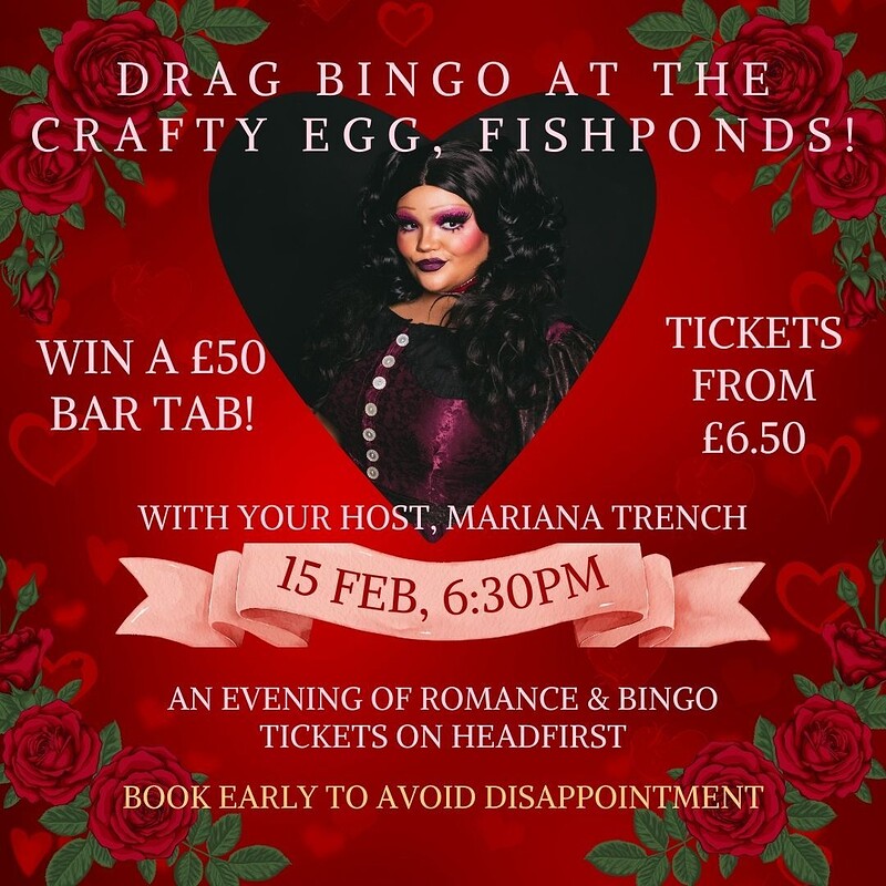 Drag Bingo at The Crafty Egg Fishponds