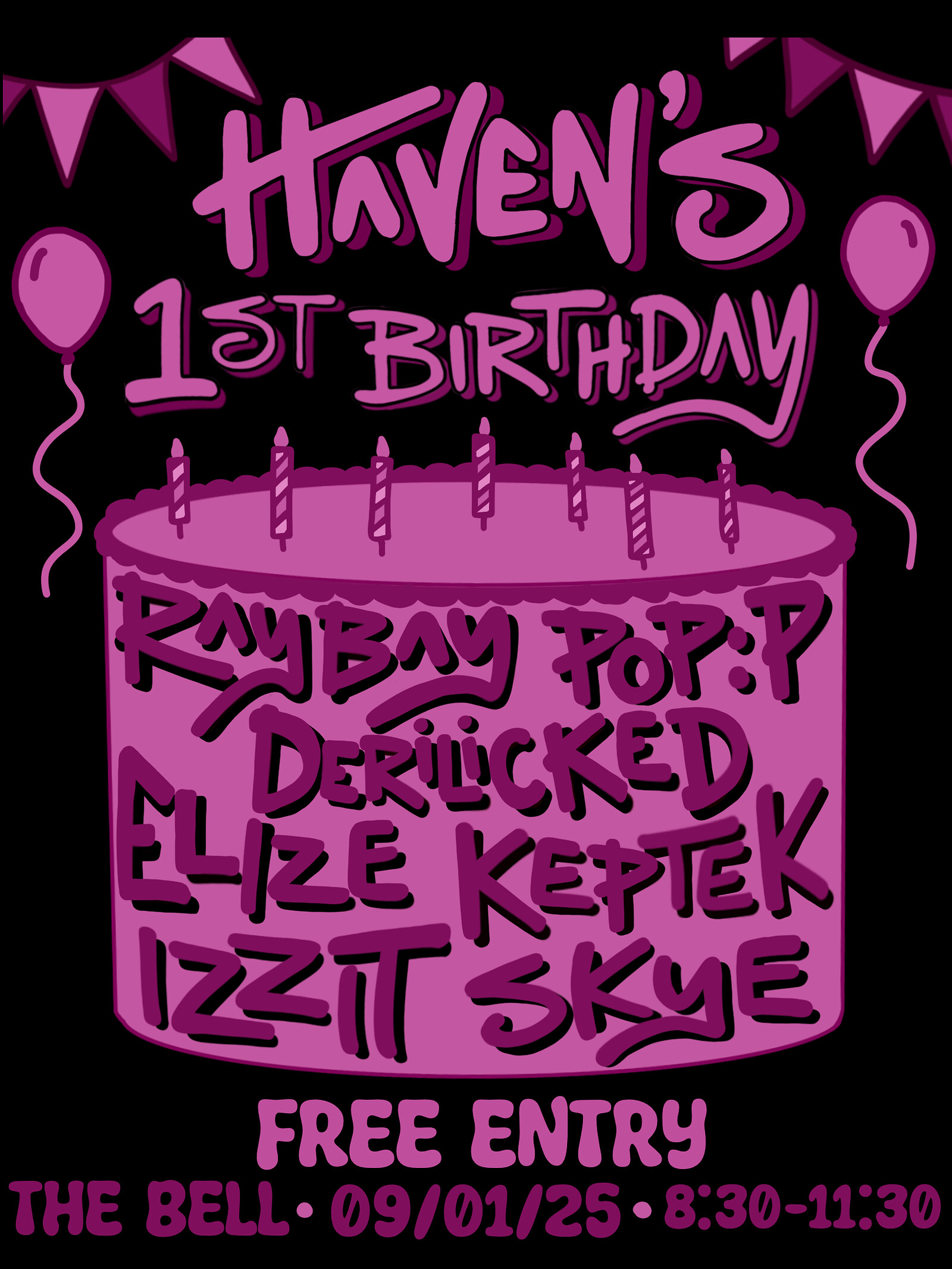 Haven’s 1st Birthday at The Bell