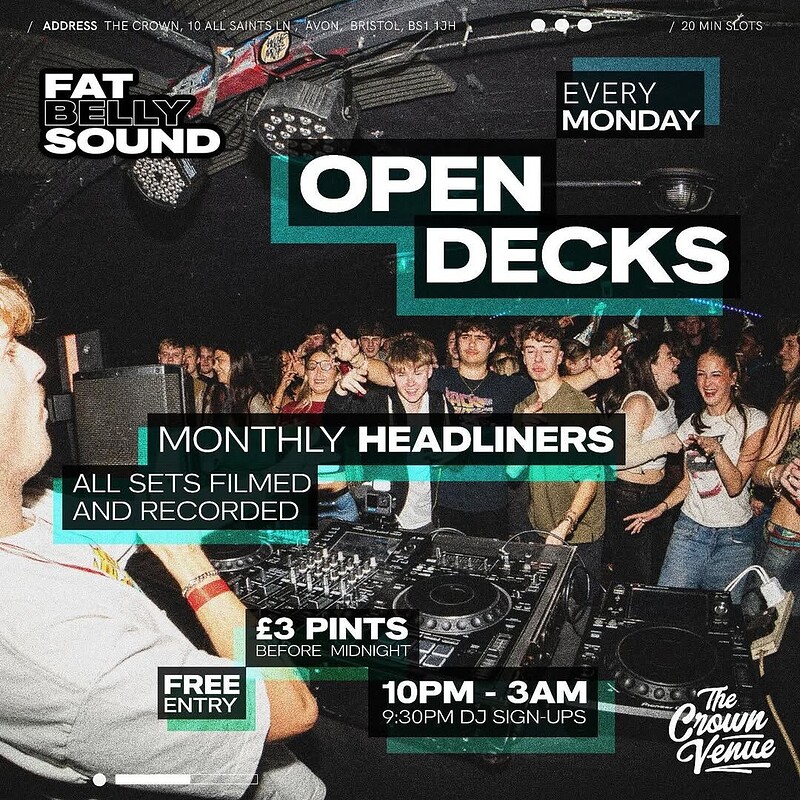 FatBelly Sound: Open Decks Relaunch at The Crown
