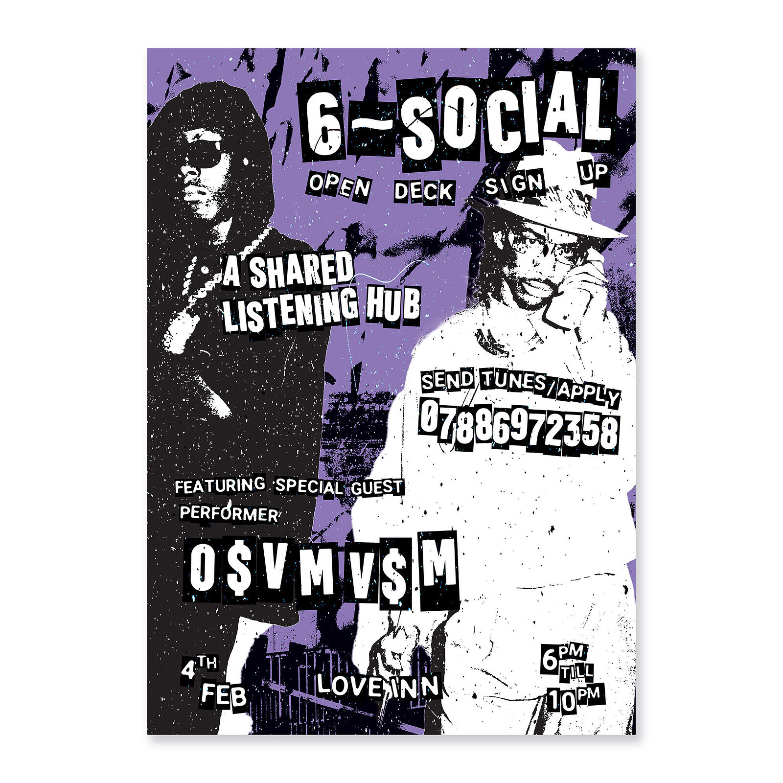 DVL6 : 6~social w/ O$VMV$M + more at The Love Inn