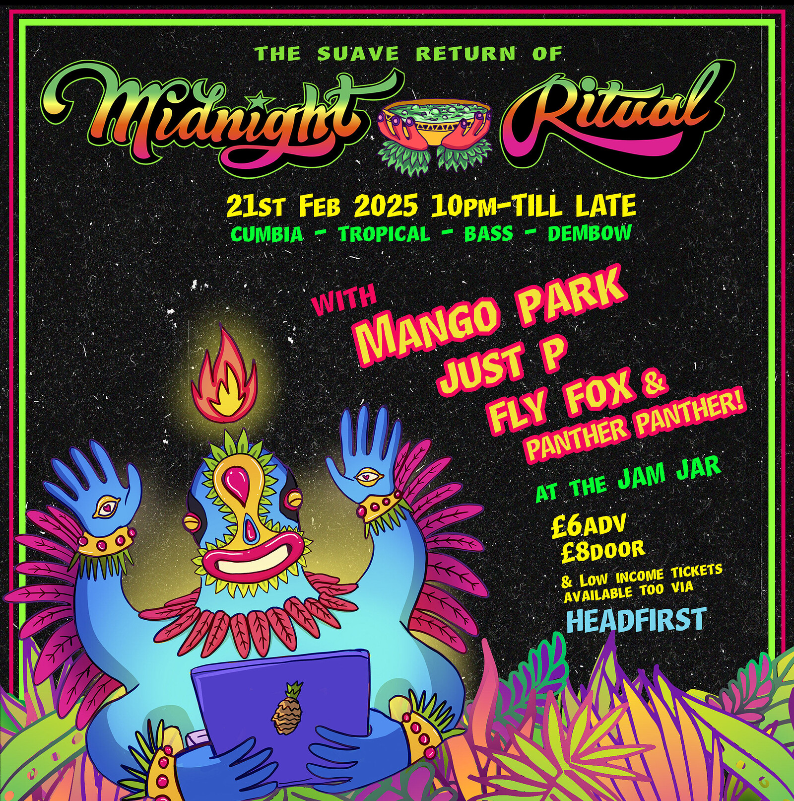 Midnight Ritual: Cumbia/Balie Funk/Reggaeton Party at The Jam Jar