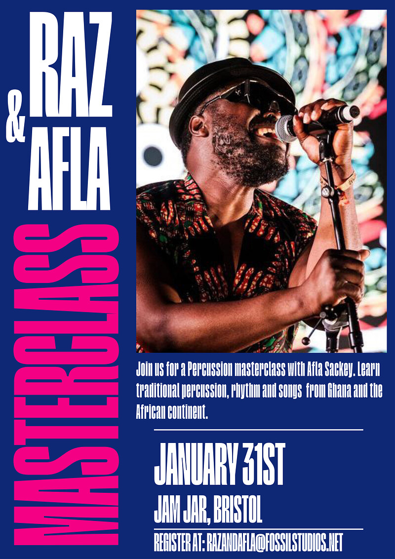 Raz & Afla - Rhythm, Song & Dance masterclass at The Jam Jar