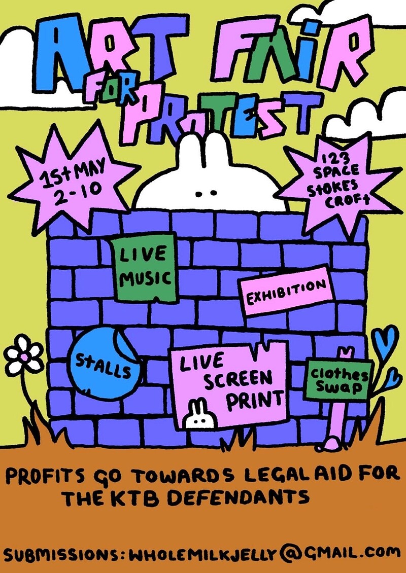 ART FAIR for: protest at 123 space, Stokes Croft