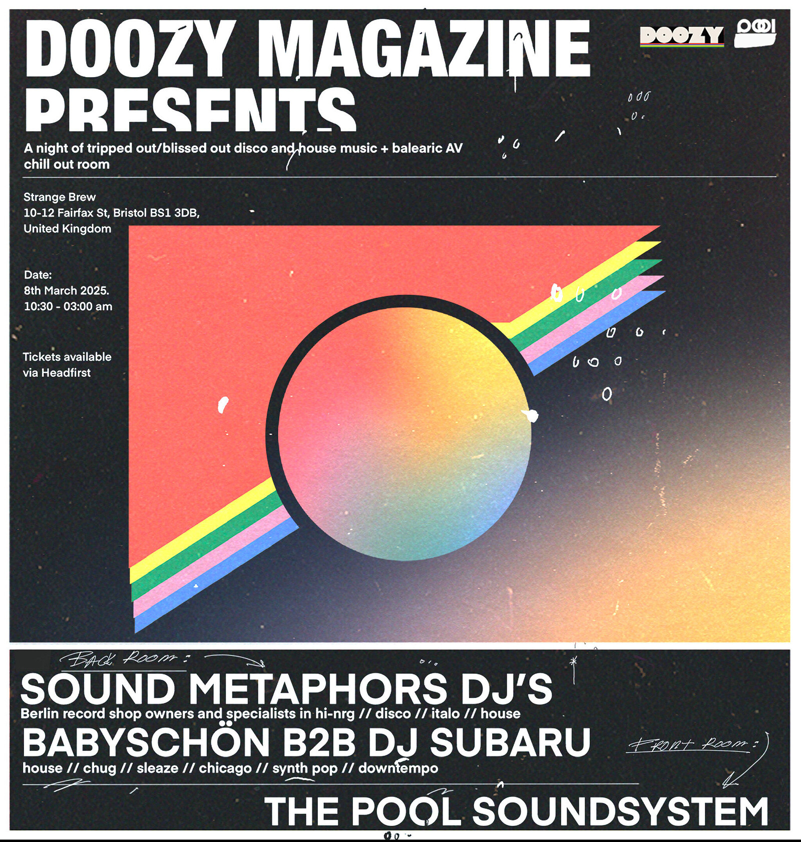 Sound Metaphors DJs, Babyschön, DJ Subaru at Strange Brew
