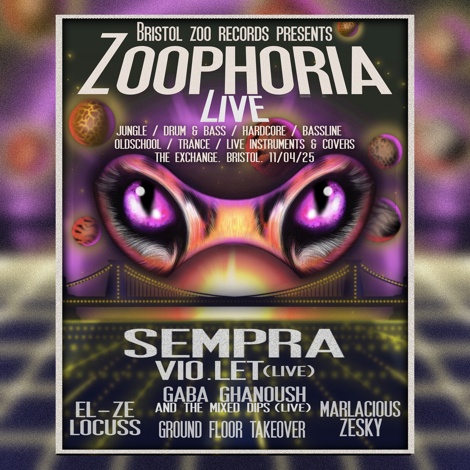 ZOOPHORIA w/ SEMPRA, VIO.LET, GABBA GHANOUSH &more at Exchange
