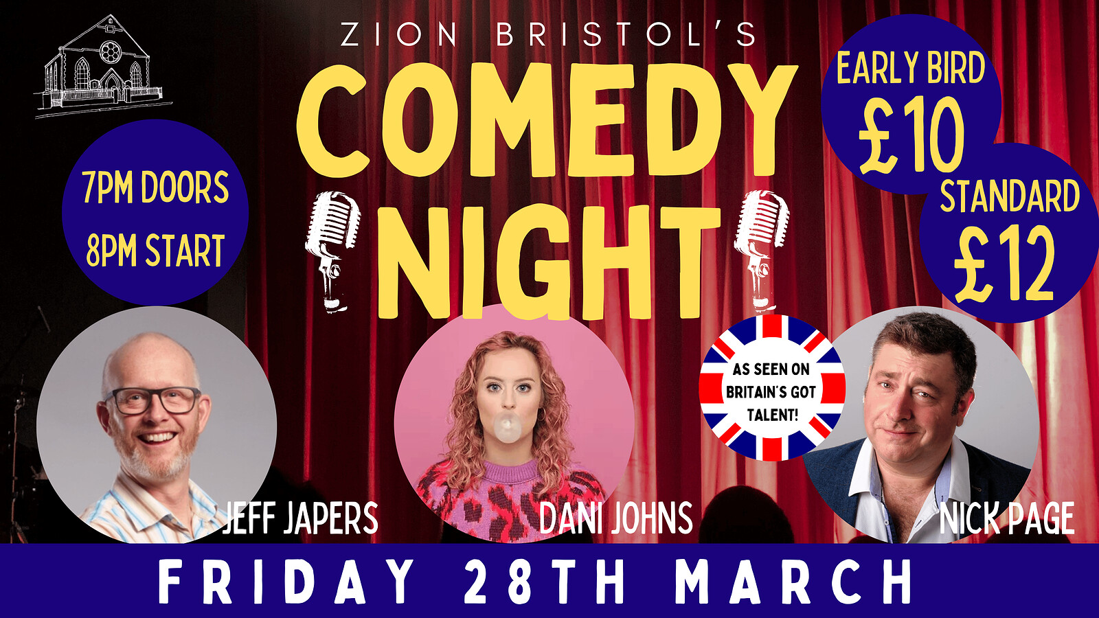 COMEDY NIGHT at Zion at Zion Bristol