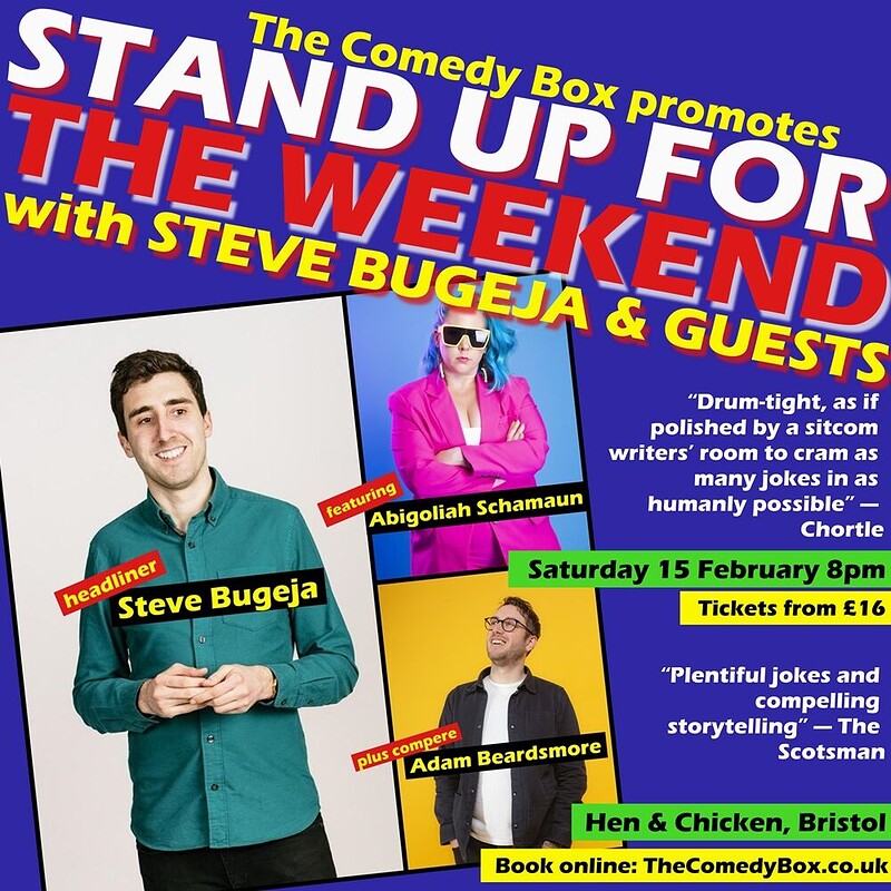 Stand Up For The Weekend with STEVE BUGEJA & CO at Hen & Chicken