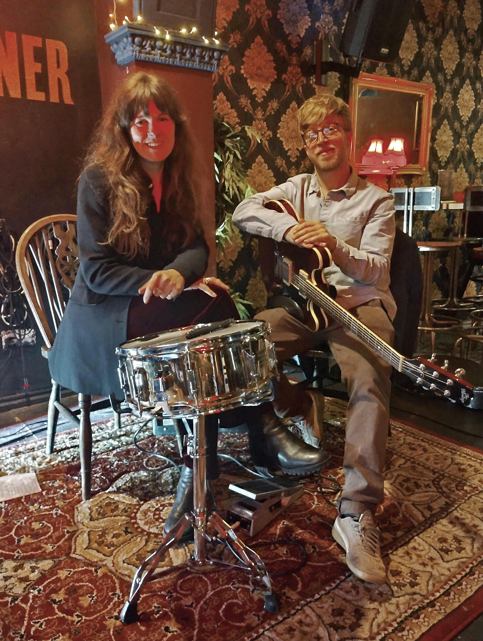 Elly Hopkins and Jonathan Westhorp at The Grain Barge