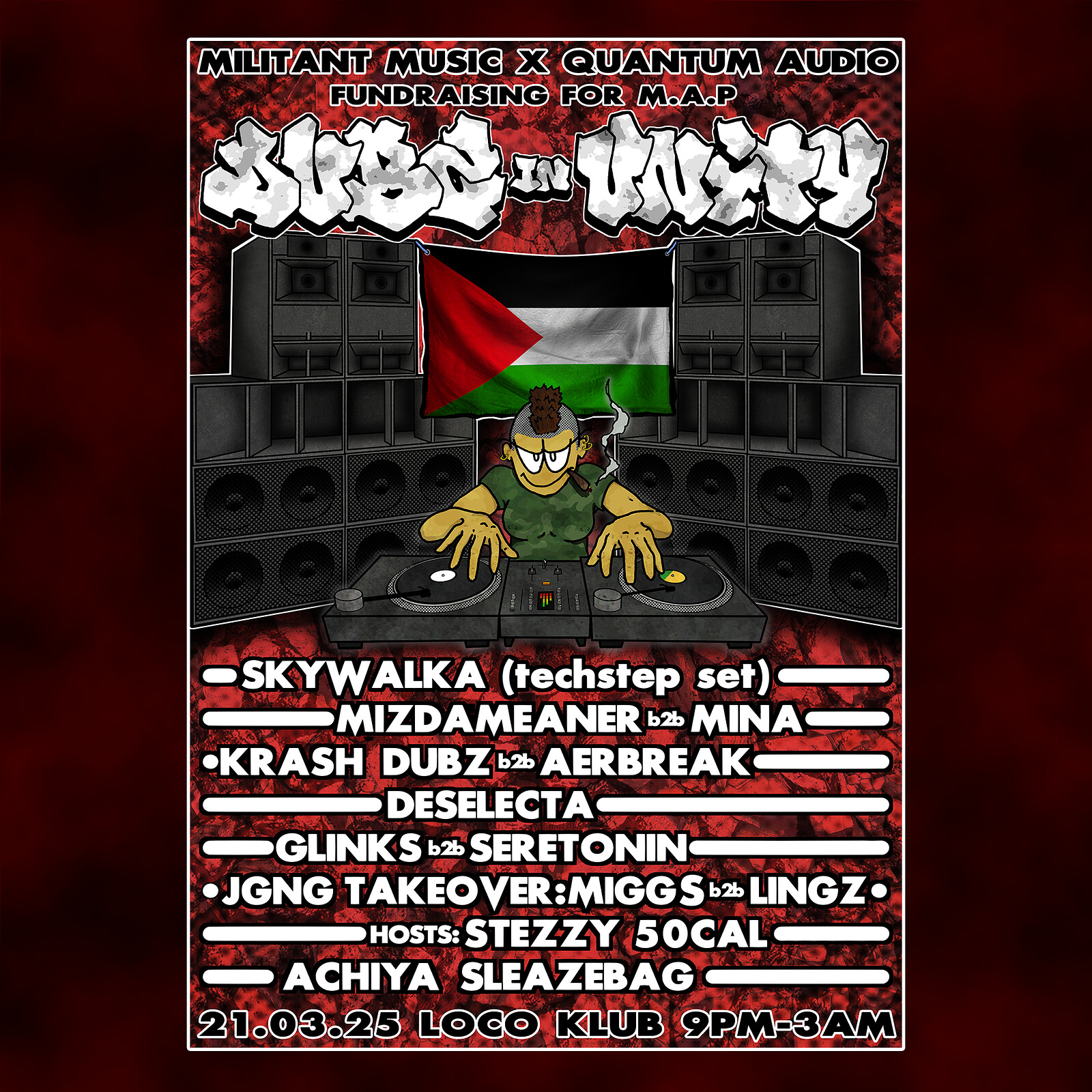 DUBZ IN UNITY - FUNDRAISING FOR M.A.P at Loco Klub