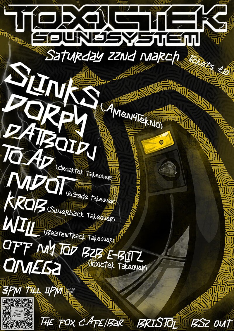 TOXICTEK & FRIENDS @ THE FOX at The Fox Cafe/Bar
