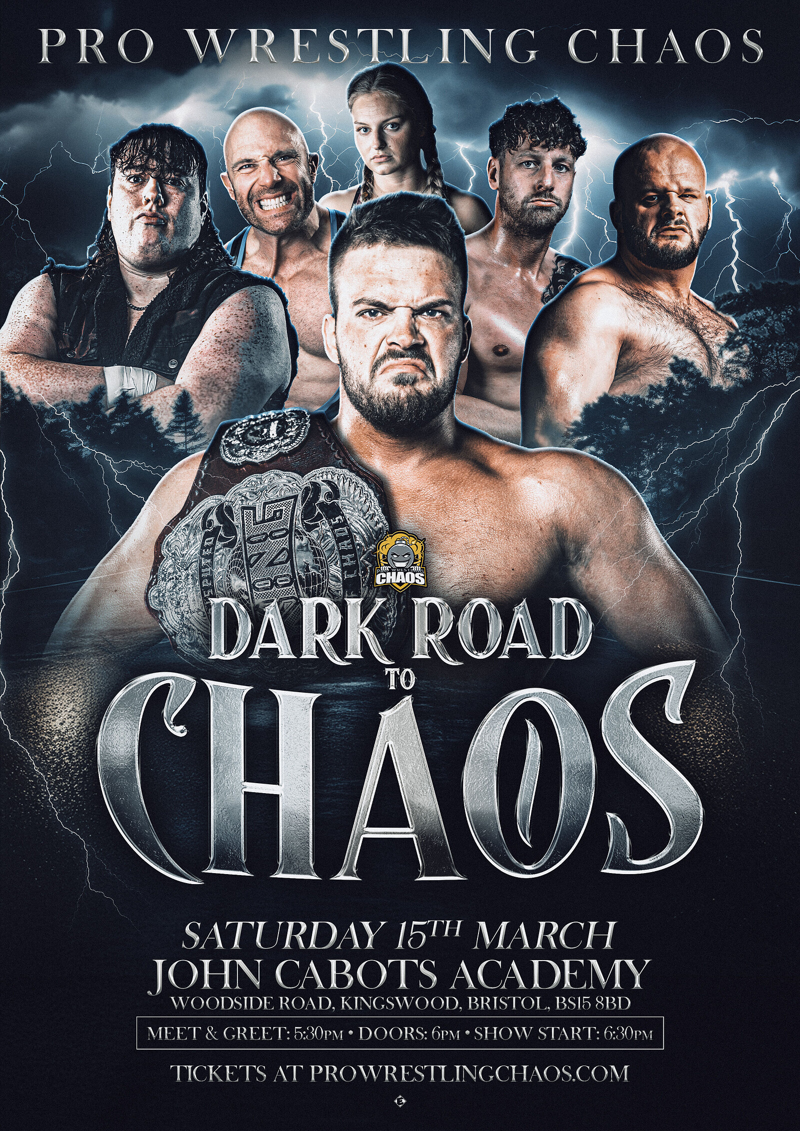 Pro Wrestling Chaos - Dark Road To Chaos at John Cabot’s academy, Woodside Rd, Kingswood, Bristol BS15 8BD