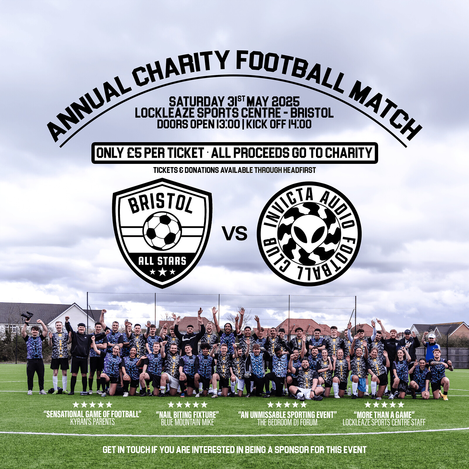 Invicta Audio vs Bristol All | Charity Football Match at Lockleaze Sports Centre