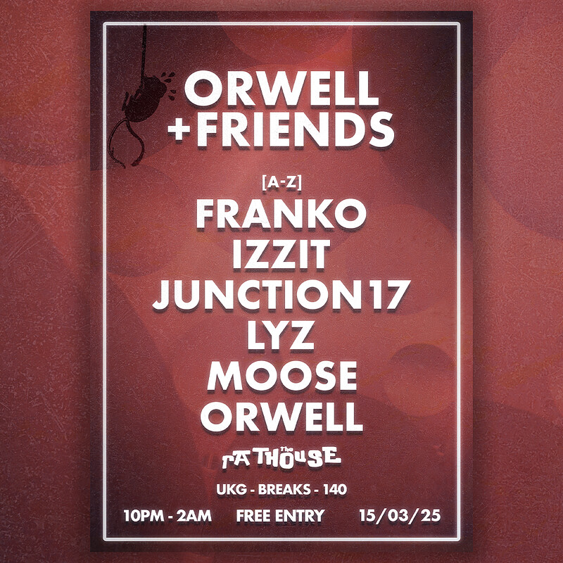 Orwell + Friends: Izzit, Junction17, Moose + more at The Mothers Ruin