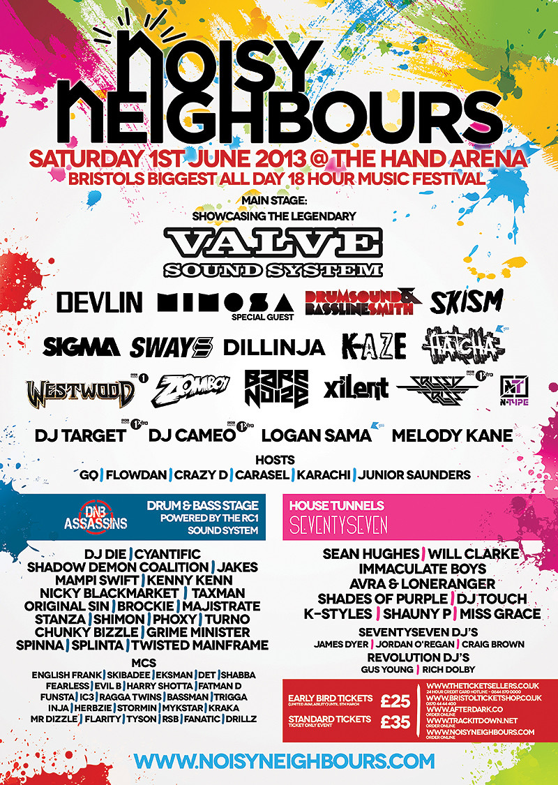 Noisy Neighbours Festival 2013 at Hand Arena, Bristol