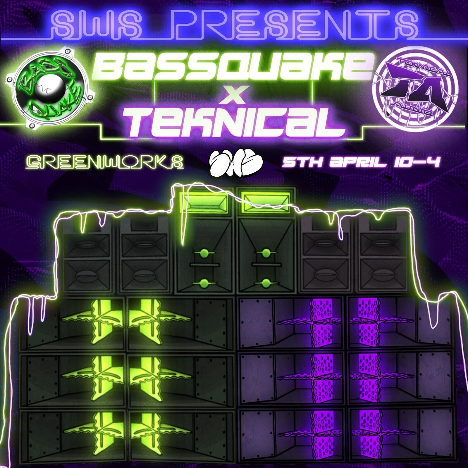 SWS w/ Bassquake x Teknical at Green Works