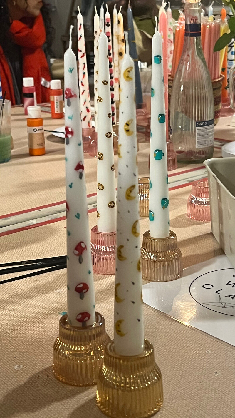 Candle Painting Workshop at Replay Board Game Cafe