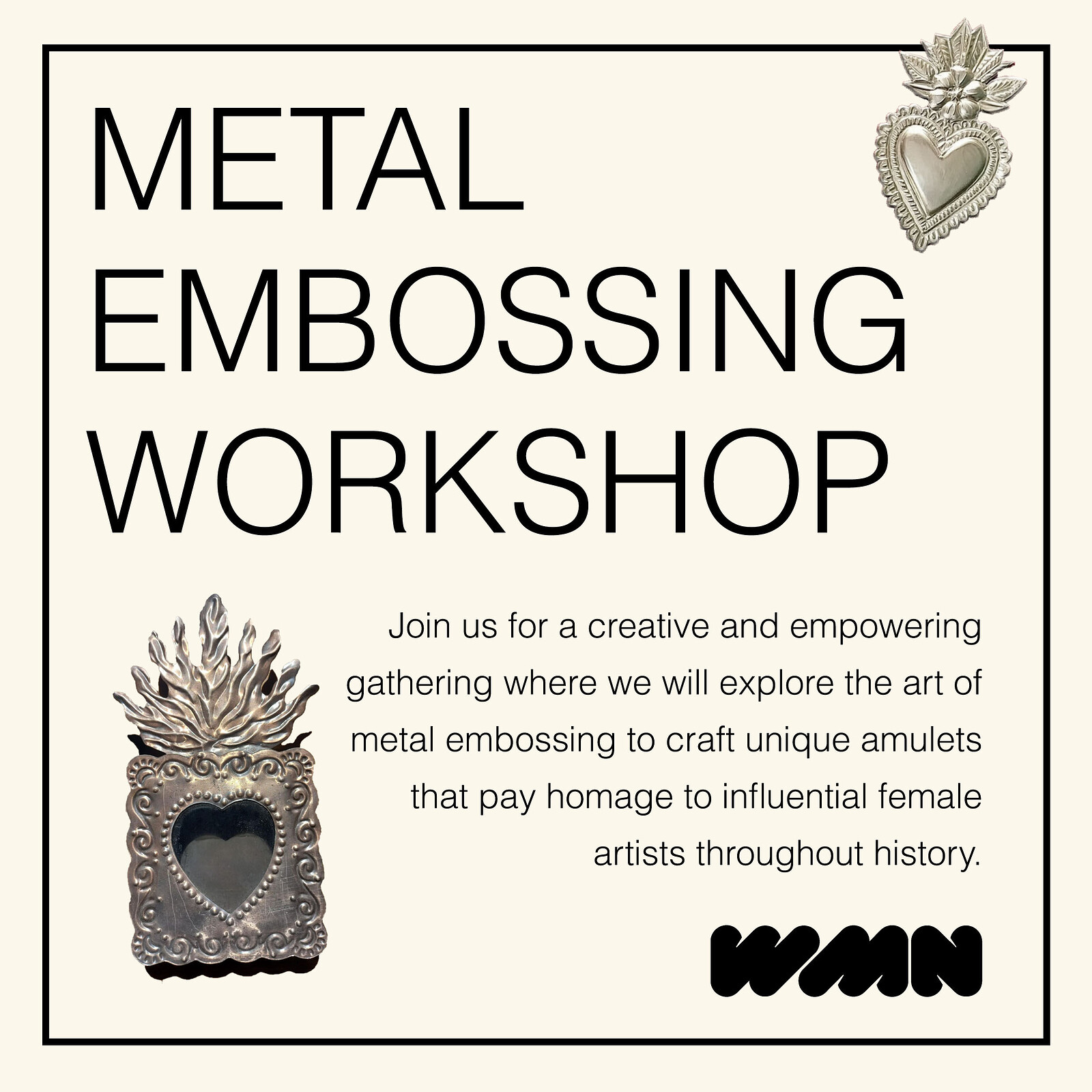 Metal Embossing Workshop / WMN Magazine #4 Launch at Hamilton House