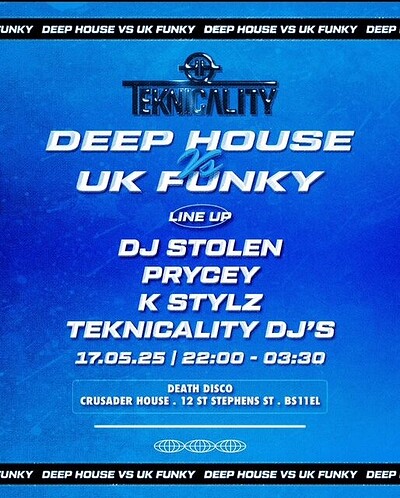 Teknicality Presents..Prycey, DJ Stolen+Support at Death Disco