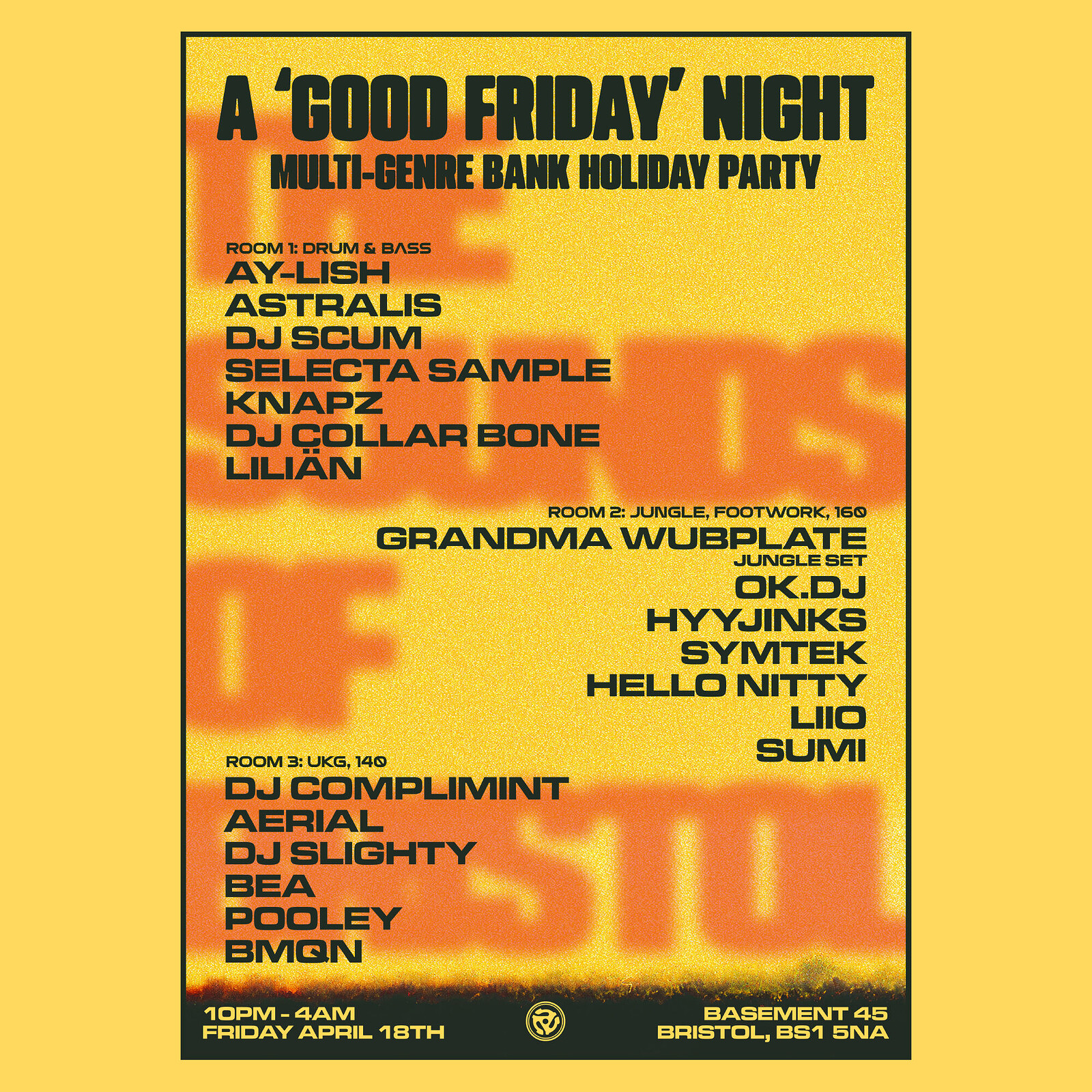 A 'GOOD FRIDAY' NIGHT at Basement 45