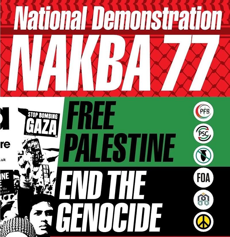Nakba 77 - Bristol & Weston coach tickets at Anchor Road, Bristol
