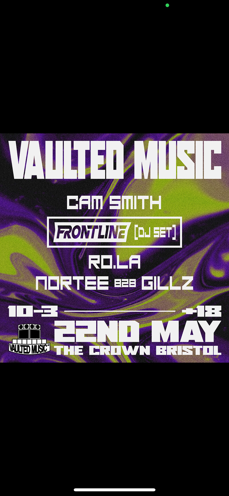 Vaulted Music UKG: Cam Smith, ro.la + more at The Crown