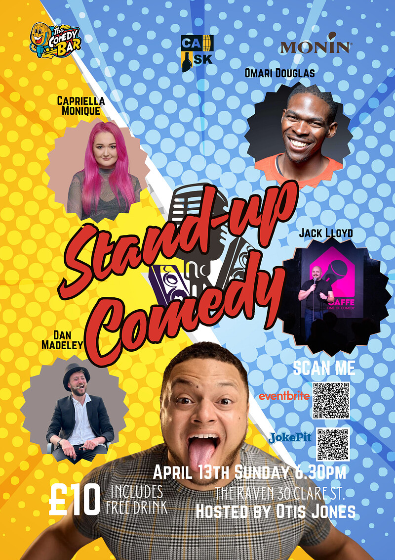 The Comedy Bar at The Raven, 30 Clare St, Bristol BS1 1YH