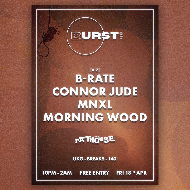 Burst Radio: B-RATE, Connor Jude, Mnxl + more at The Mothers Ruin
