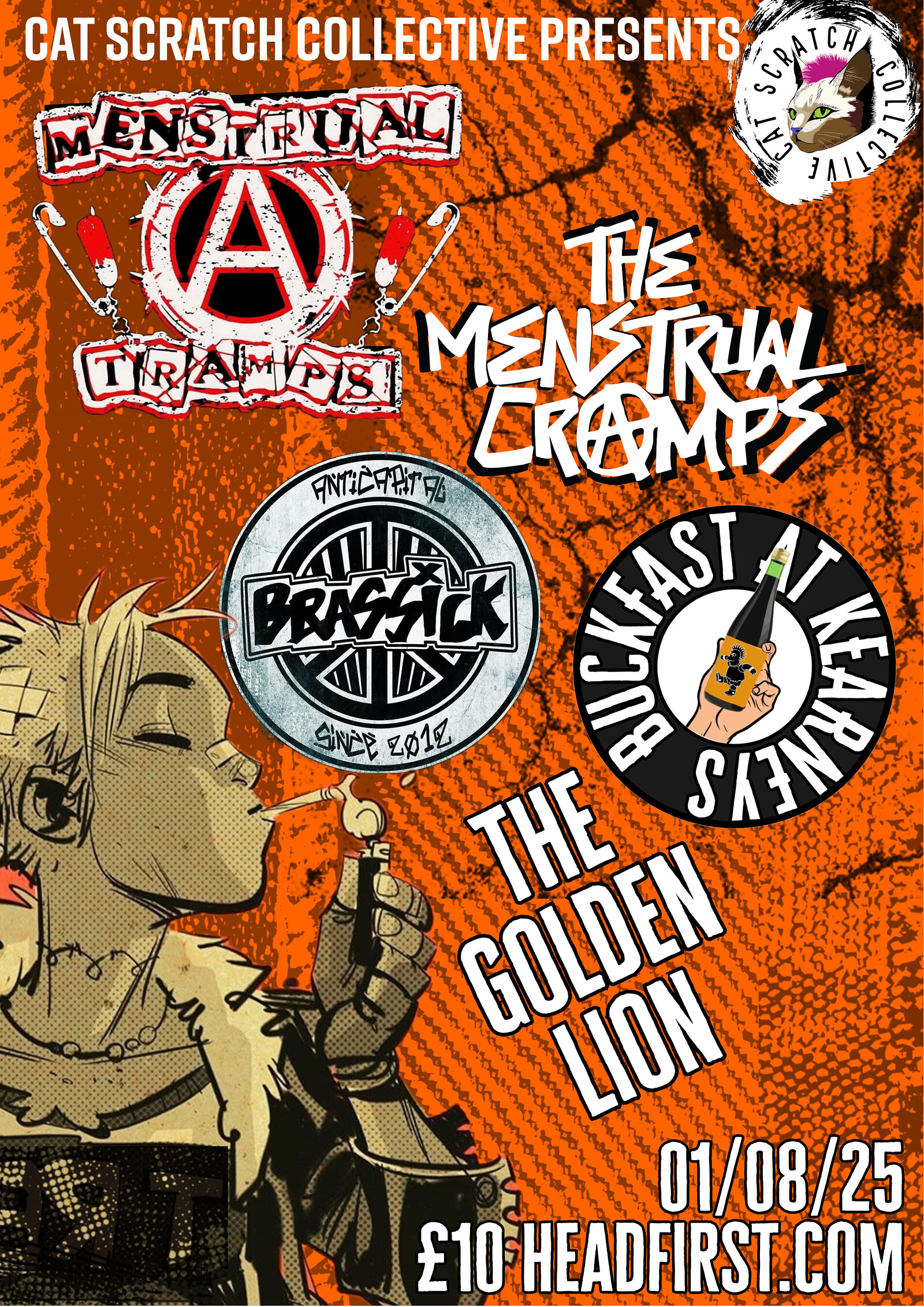 Menstrual Tramps / The Mentrual Cramps / Brassick at The Golden Lion
