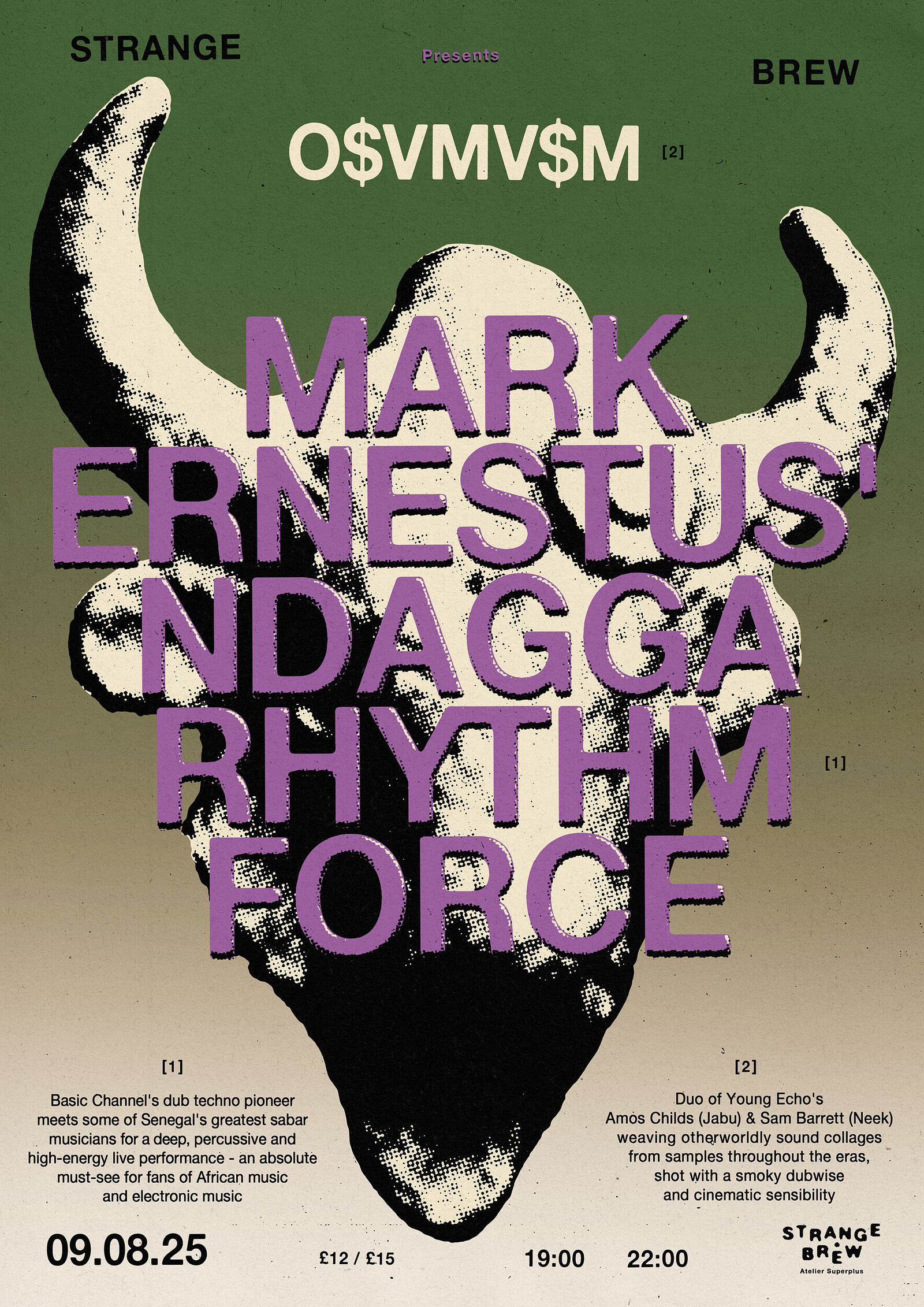 Mark Ernestus' Ndagga Rhythm Force + O$VMV$M at Strange Brew