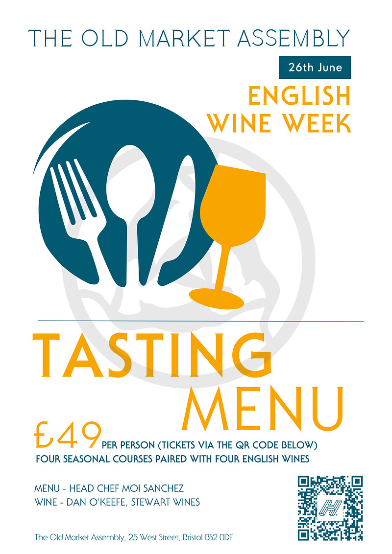 English Wine Week Tasting Menu with Stewart Wines at The Old Market Assembly