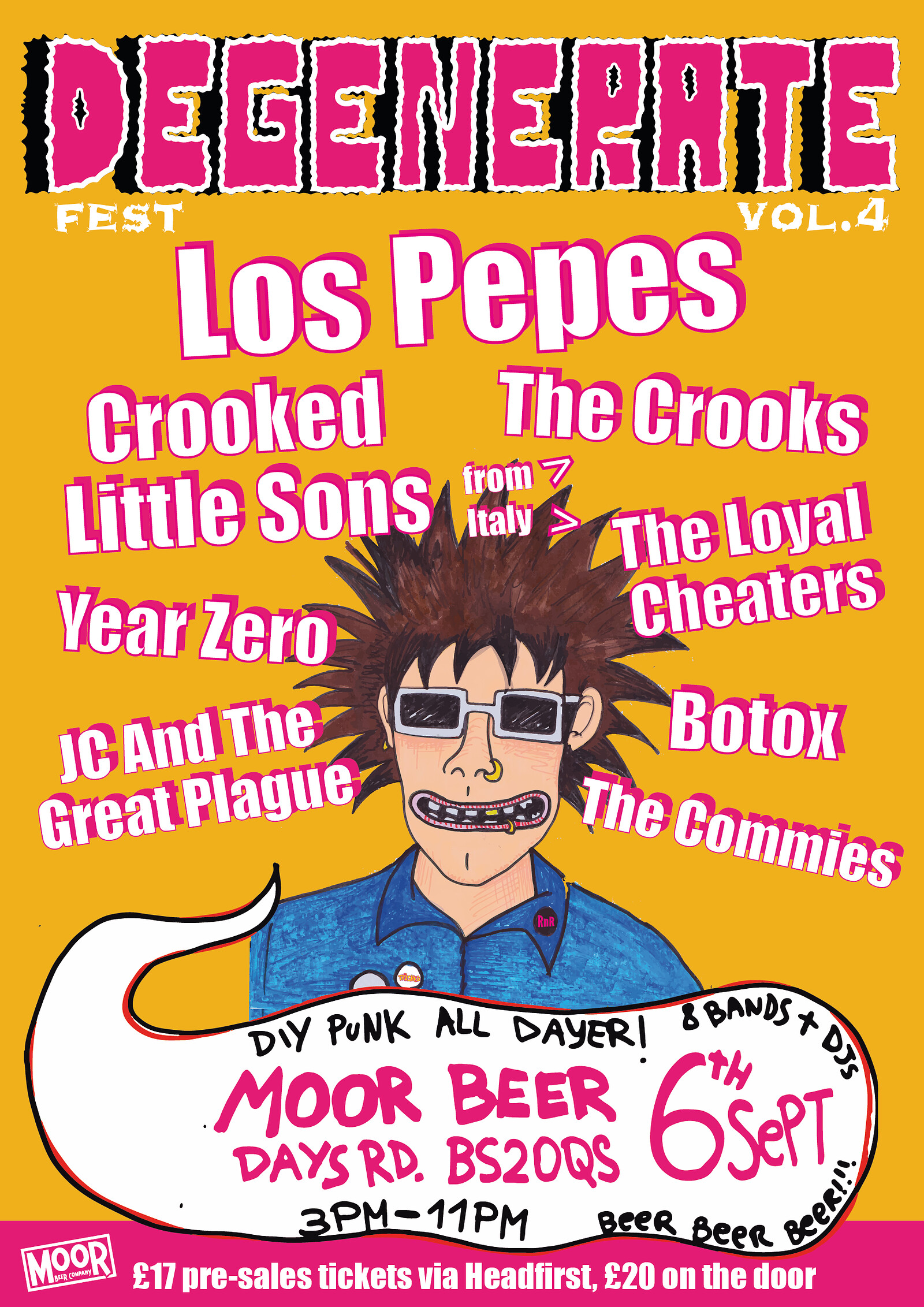 DEGENERATE FEST VOL.4 at Moor Beer Co