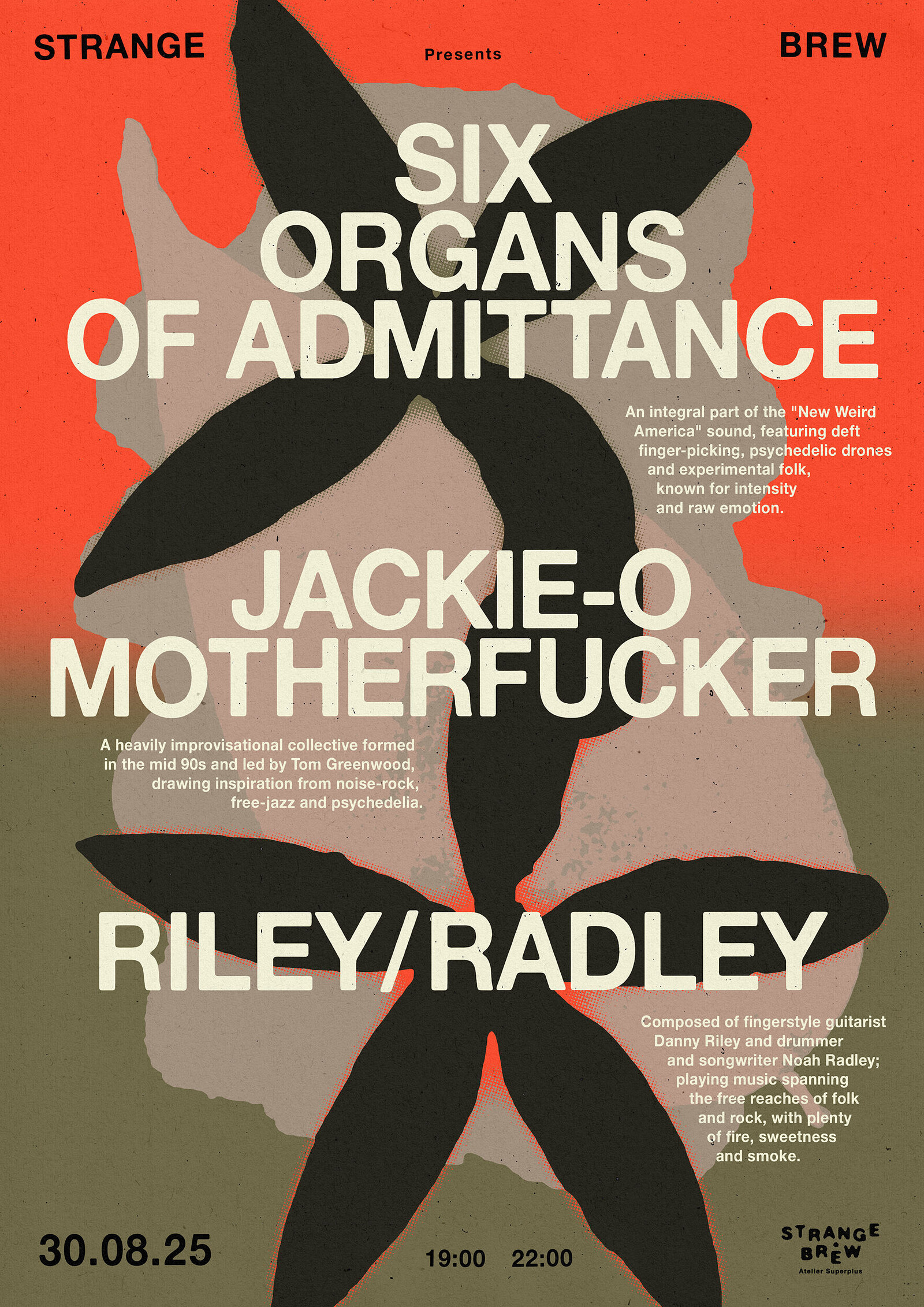 Six Organs of Admittance + Jackie-O Motherfucker + Riley/Radley at Strange Brew