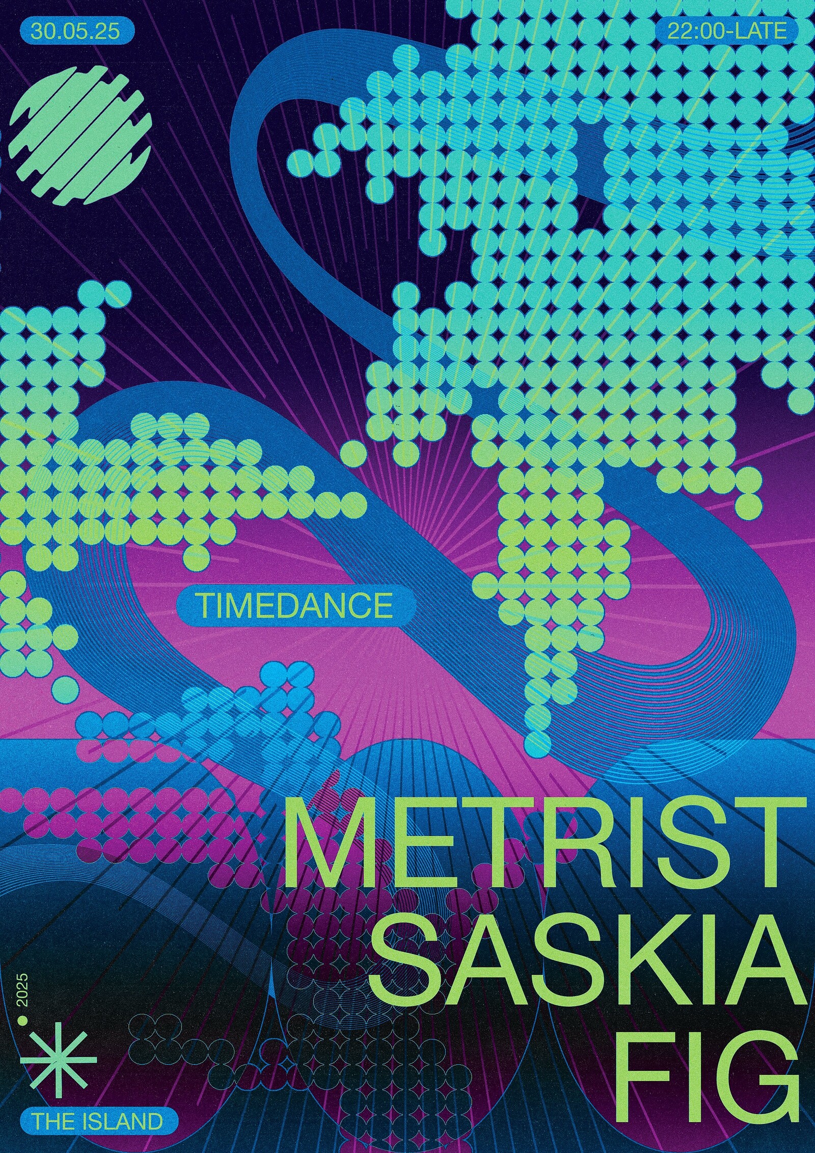 Timedance - Metrist, Fig, Saskia at The Island